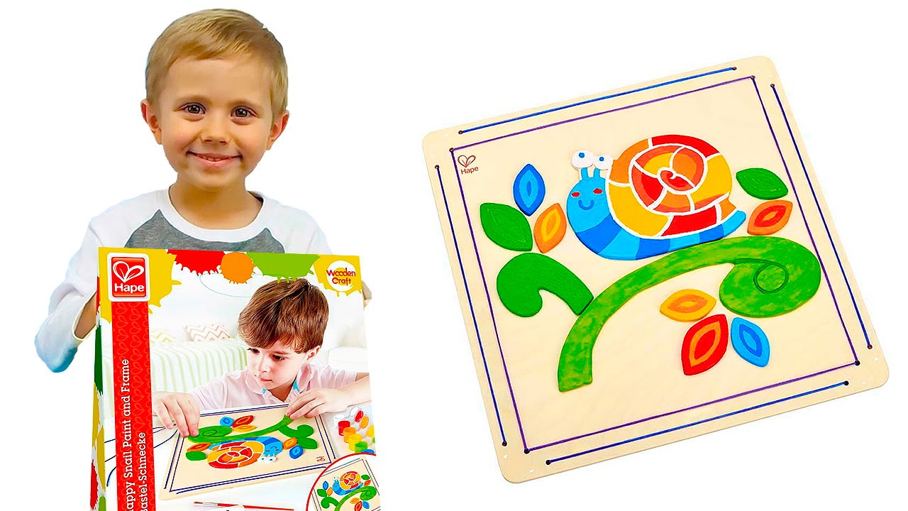 Mozaika-raskraska-Ulitka-HAPE-Razvivayushhie-video-s-Danikom-Nosiki-Kurnosiki