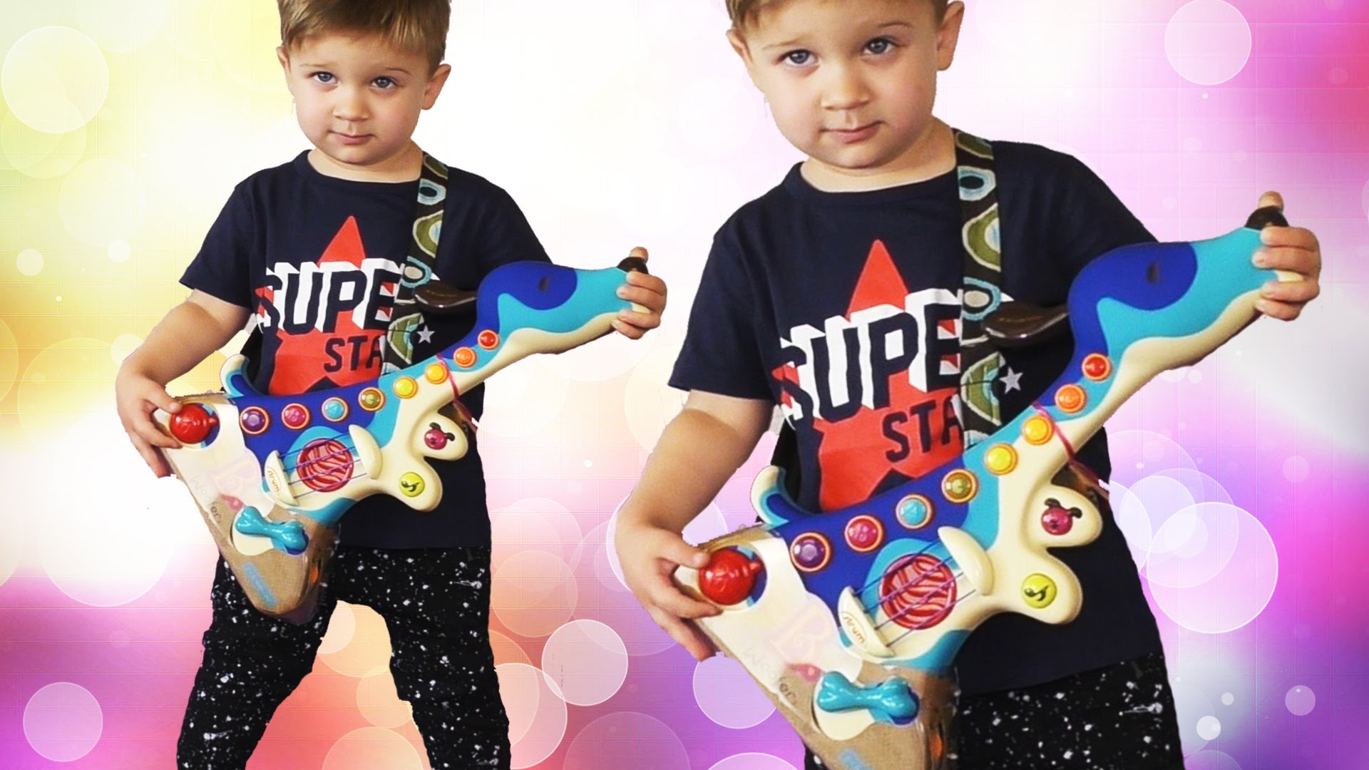 Novaya-GITARA-Roma-Rok-ZVEZDA-Pes-Gitarist-ot-Battat-Roma-unboxing-New-Musical-toy-Dog-Guitarist