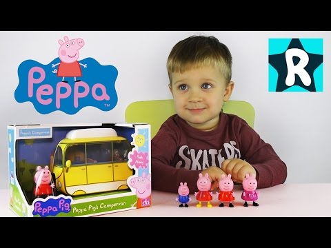 SVINKA-PEPPA-Kemping-Raspakovka-Mashinki-Peppa-Pig-Camping-Playset-unboxing-Roma-Show