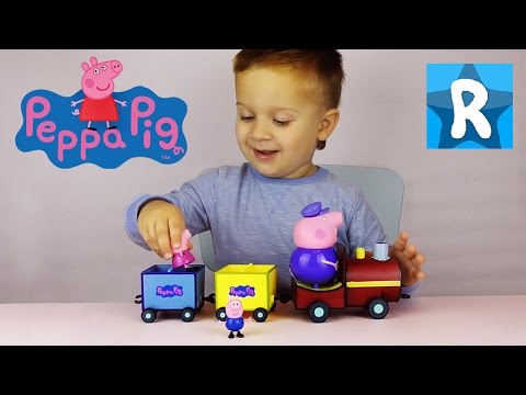 SVINKA-PEPPA-Parovozik-Dedushki-Svina-Peppa-Pig-Grandpa-Train-unpacking