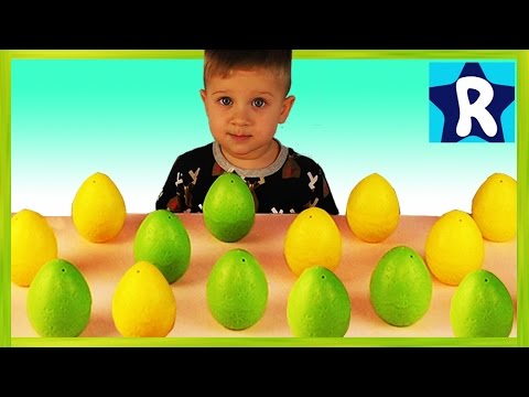 YAjtsa-Syurpriz-Vyrashhivaem-Igrushki-v-Vode-DINOSAURS-Surprise-Eggs-Making-toy-animals-grow