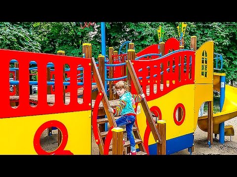 DETSKAYA-PLOSHHADKA-KORABL-VLOG-NASTYUSHIK-Igraet-na-detskoj-ploshhadke-VLOG-Kids-Playground-Fun-Play-Plac