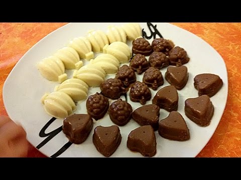 Kak-sdelat-konfety-iz-plitok-shokolada-How-to-make-a-candies-from-the-chocolate-bars