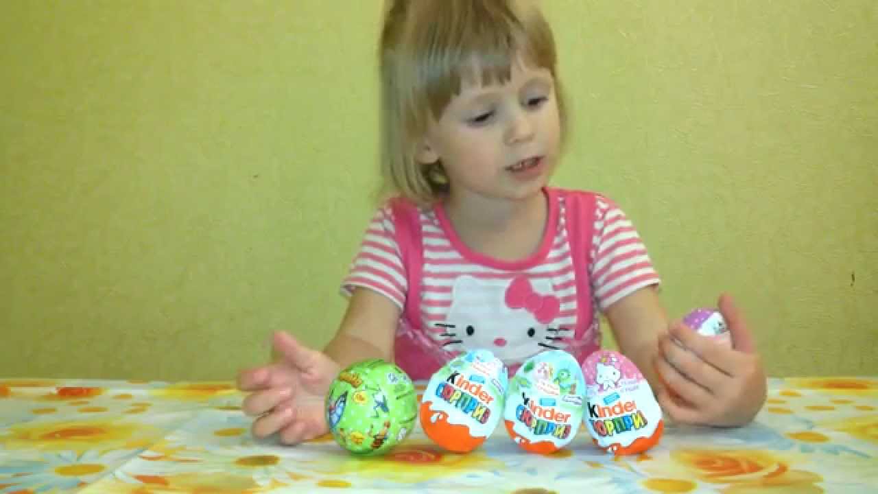 Raspakovka-Kinder-syurpriz-Smeshariki-Hellou-Kittti-Luntik