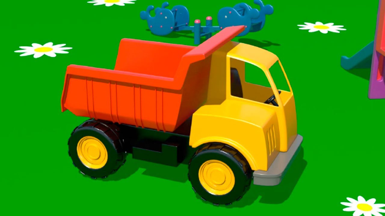 Razvivayushhie-multfilmy-pro-mashinki.-Na-detskoj-ploshhadke.-Samosval.-multik-1