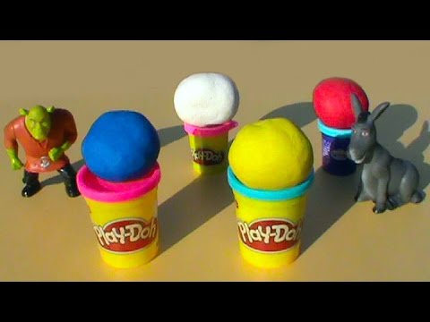 SHrek-YAjtsa-syurpriz-PlejDo-Play-Doh-testo-igrushki-Shrek-ufs-surprise-Play-Doh-jouets-de-p-te