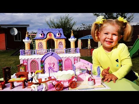 ZAMOK-PRINTSESSY-Kukolnyj-Dom-Keenway-Dlya-Detej-UNBOXING-toys-Disney-Princess-Play-Castle-for-kids