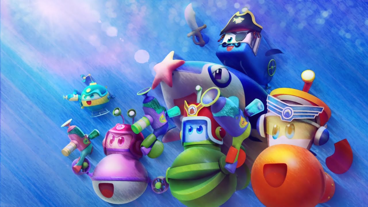 Marin-i-druzya-Gogo-i-akula-zvezda-Veselye-podvodnye-priklyucheniya-Babl-Rejndzhery