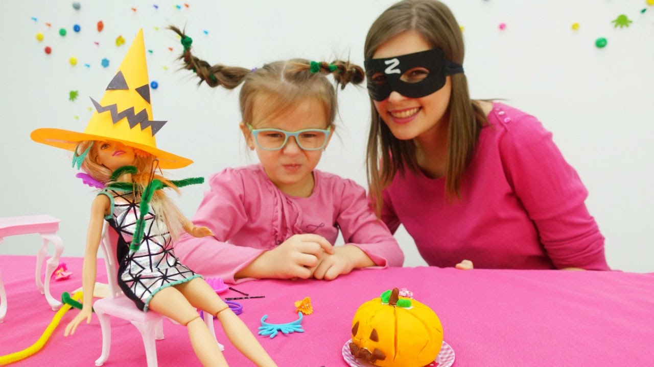 HELLOUIN-Detskoe-video-Deti-i-Roditeli-Masha-Lera-i-Barbi.-Pricheski-i-obraz-na-Hellouin-2016