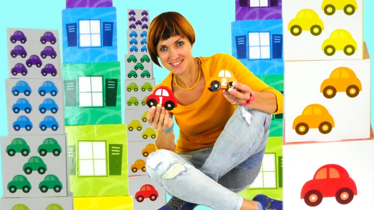 Mashinki-s-tsiframi-i-igrushki-garazhi.-Kapuki-Kanuki.-Razvivayushhee-video-dlya-detej-Volshebnaya-Korobka