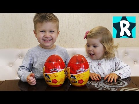 Bolshie-YAjtsa-s-Syurprizom-PLEJ-DO-Raspakovka-Play-Doh-Surprise-egg-unboxing-Roma-Show