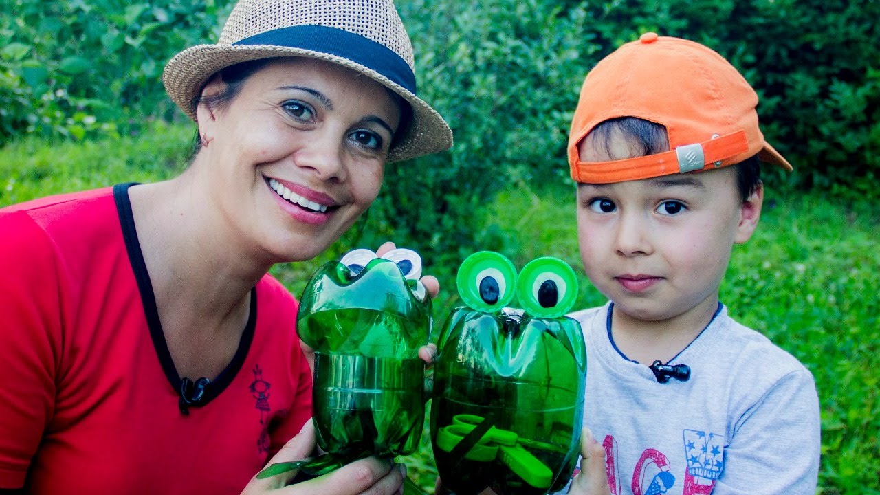 Igry-dlya-detej.-Podelki-svoimi-rukami-LYAGUSHKA.-Danya-na-dache.-Video-dlya-detej