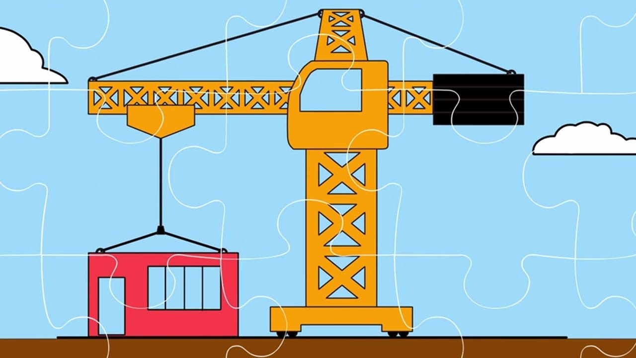 Interesnyj-multfilm-dlya-detej-Pazl-Stroitelnyj-kran-Ekskavator-Traktor