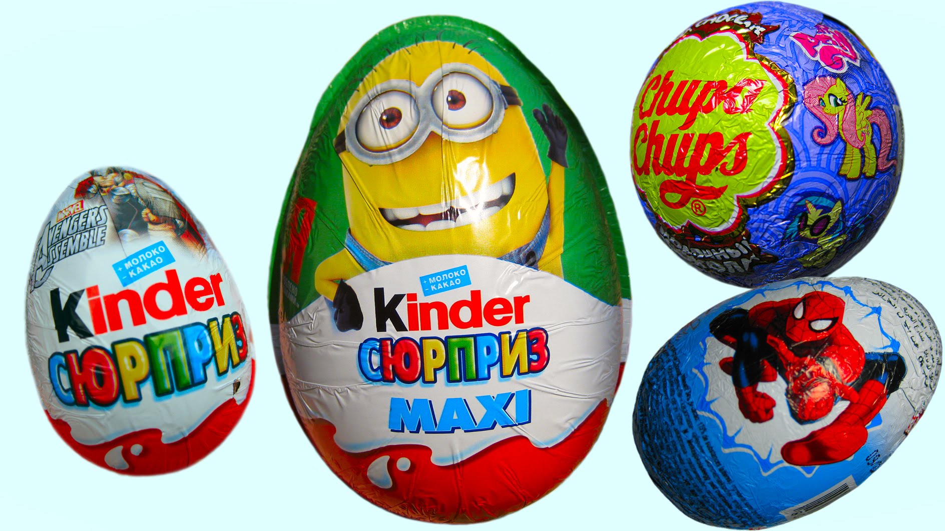 Kinder-Maksi-Mineny-yajtsa-igrushki-Minion-Kinder-Surprise-Maxi-Spider-Man-Avengers-MLP-eggs-toys