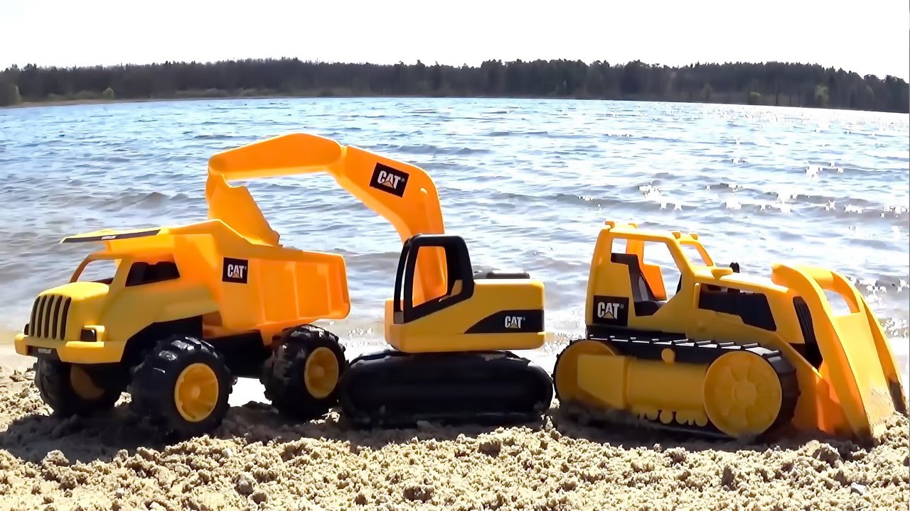 Mashinki-gruzovichki-dlya-detej-Samosval-Ekskavator-Buldozer.-Multiki-dlya-samyh-malenkih