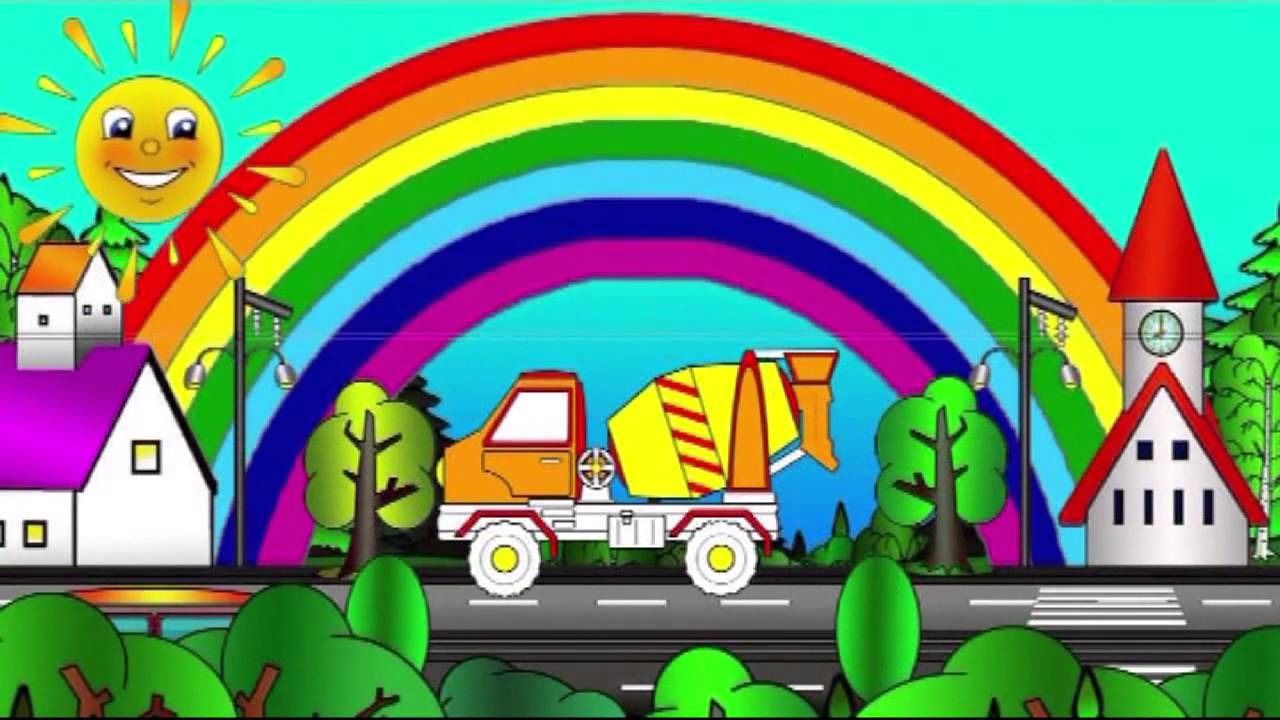 Multfilmy-pro-mashinki-i-tsveta.-Raskraska-Betonomeshalka.-Volshebnaya-Raduga