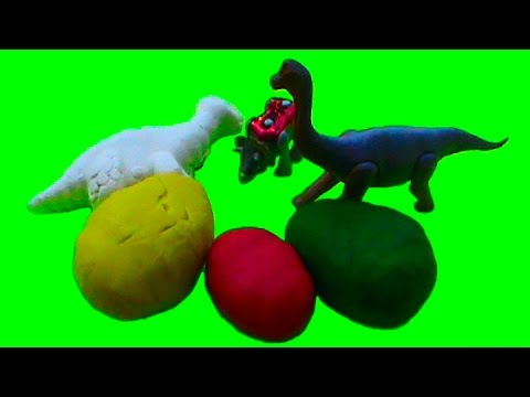 Veselye-dinozavry-syurpriz-igrushki-otkryvaem-Dr-le-de-surprise-dinosaures-jouets-ouverte