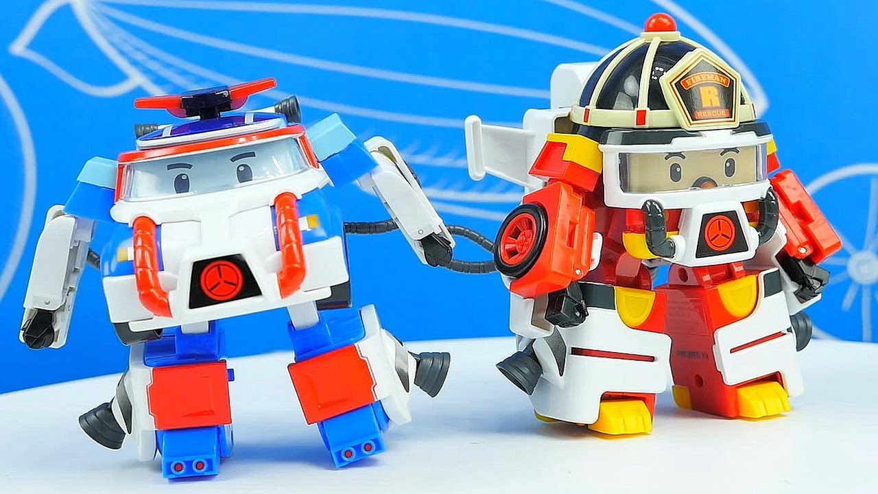 Mashinki-Robokar-Poli-vse-serii-podryad.-Pozharnyj-Roj-na-upravlenii.-Robokar-Poli-kosmonavt-i-vodolaz