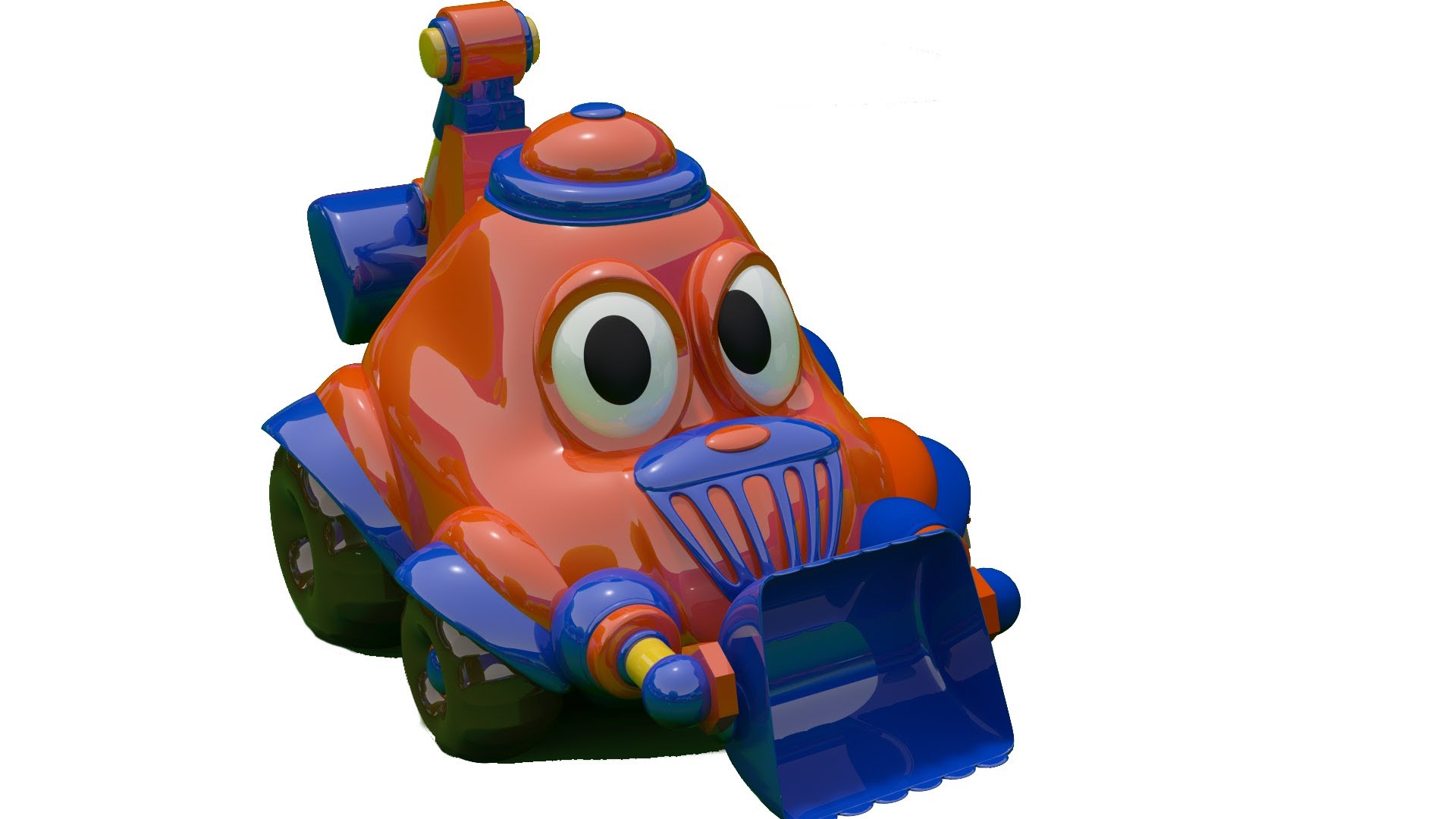 Multfilmy-pro-mashinki.-Podemnyj-Kran-Stepa-i-Traktor-storyat-most