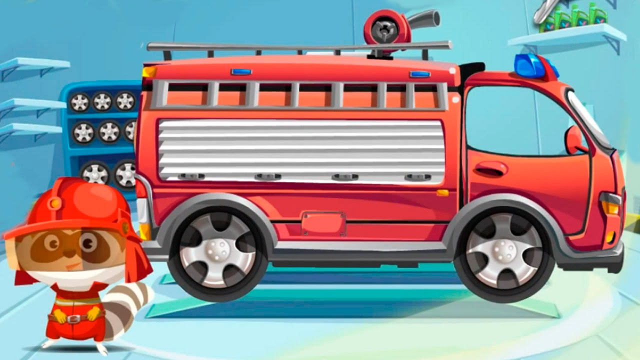 Multiki-pro-mashinki.-Avtomasterskaya-medvezhonka-Pandy.-Pozharnaya-mashina-i-ne-tolko