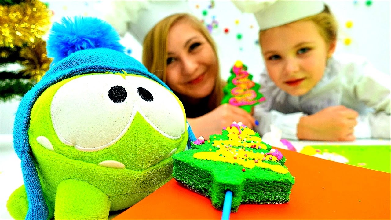 Novogodnie-elochki-dlya-Am-Nyama.-Gotovim-vmeste-s-detiiroditeli-Video-dlya-detej