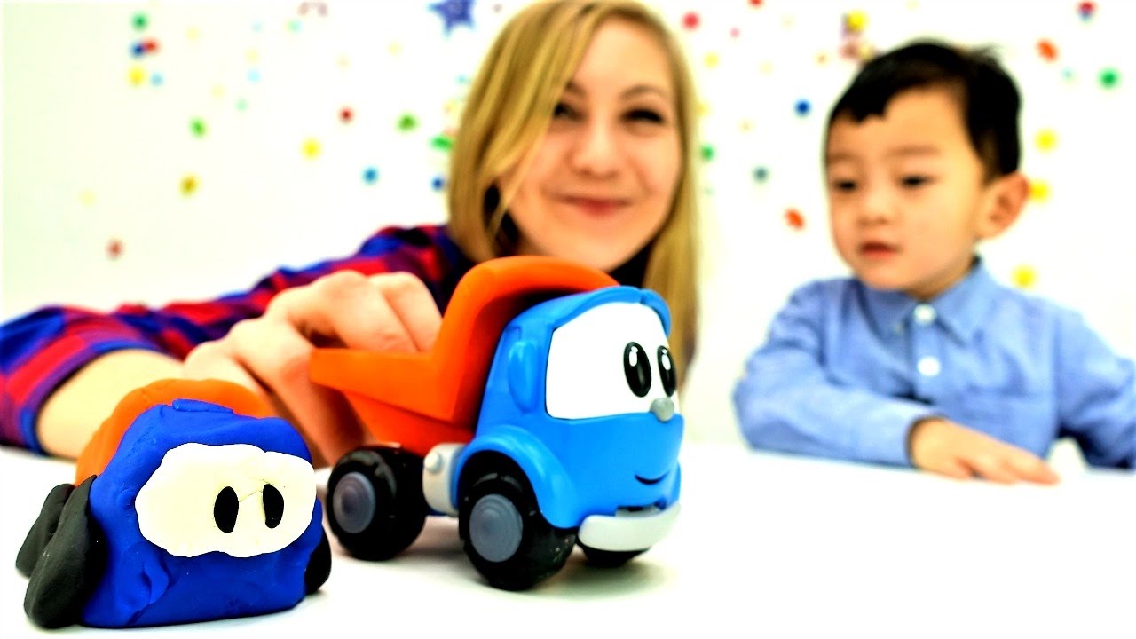 Video-Deti-i-Roditeli.-Gruzovichok-Leva-iz-plastilina-Plej-Do.-Podelki-svoimi-rukami