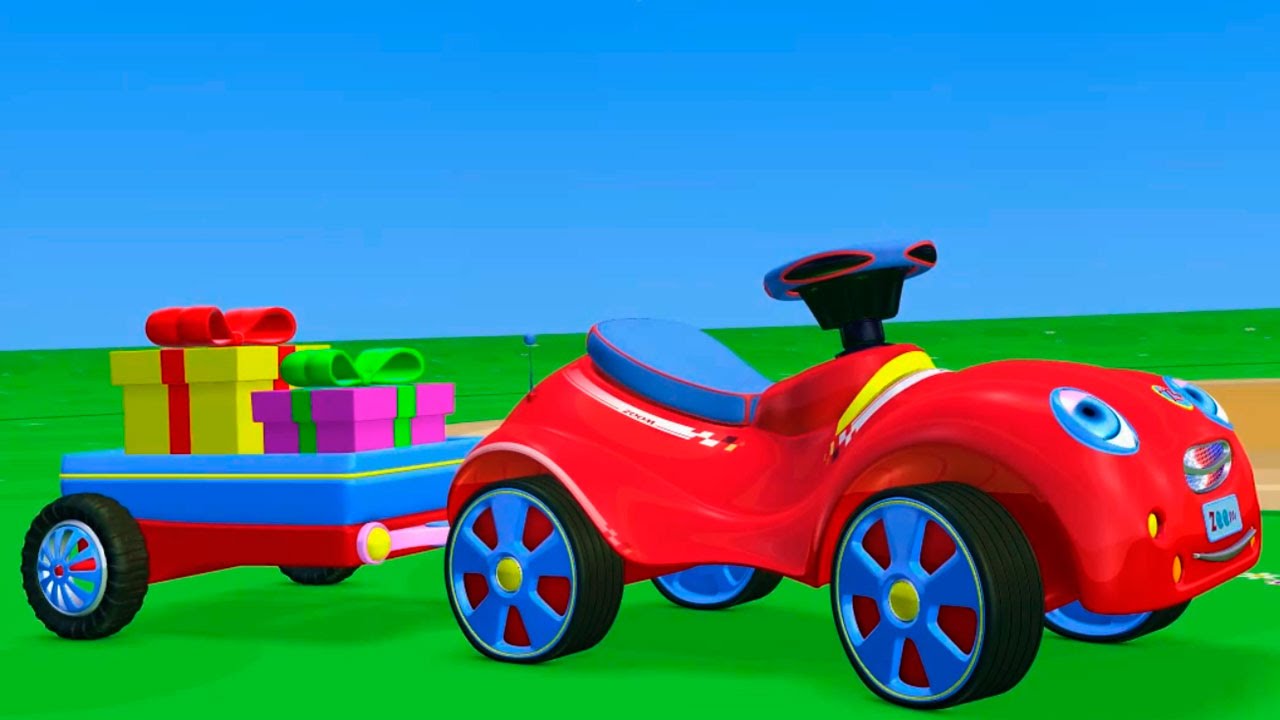 Детская машинка развивающая. Красная машинка. Машинки для детей развивающие.