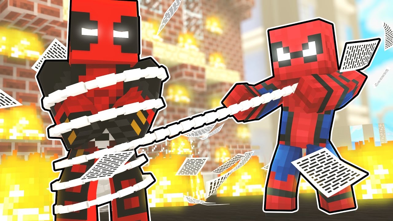 DETI-CHELOVEK-PAUK-PROTIV-DEDPUL-V-MAJNKRAFT-KTO-TVOYA-SEMYA-V-MINECRAFT-WHOS-YOUR-FAMILY-ROLEPLAY