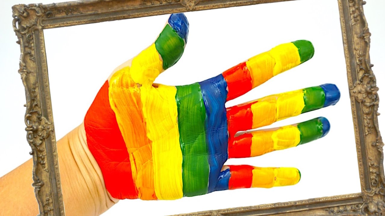 Delaem-kartinu-uchim-tsveta-radugi-raskrashivaem-ruku-Igrushkin-TV