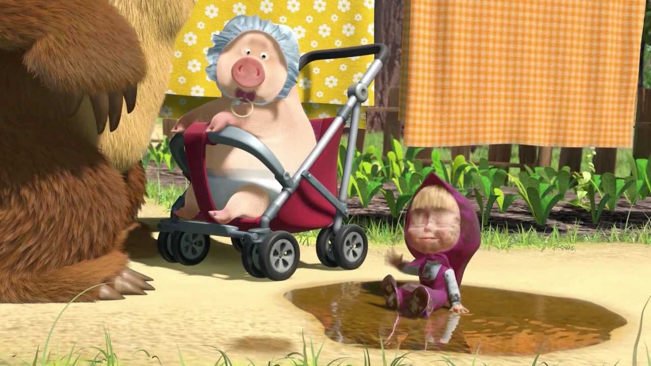 Masha-i-Medved-Bolshaya-stirka-My-edem-edem-k-Mishke