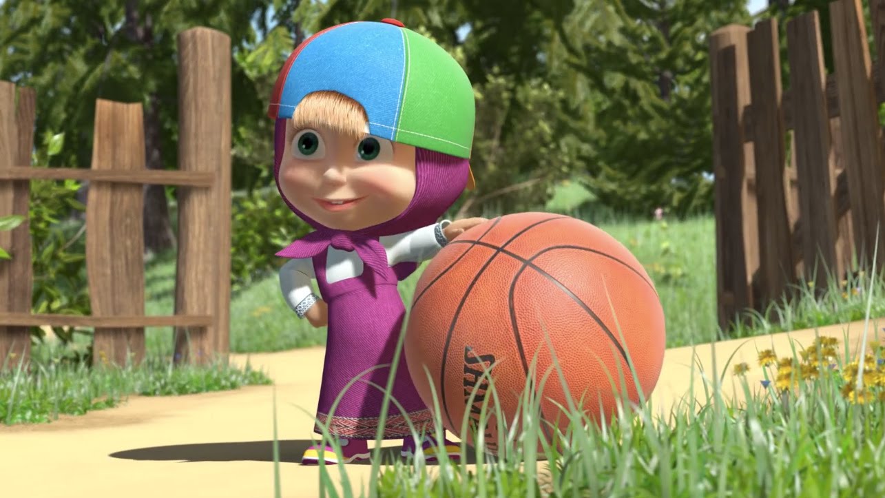Masha-i-Medved-Dorogaya-peredacha-Basketbol
