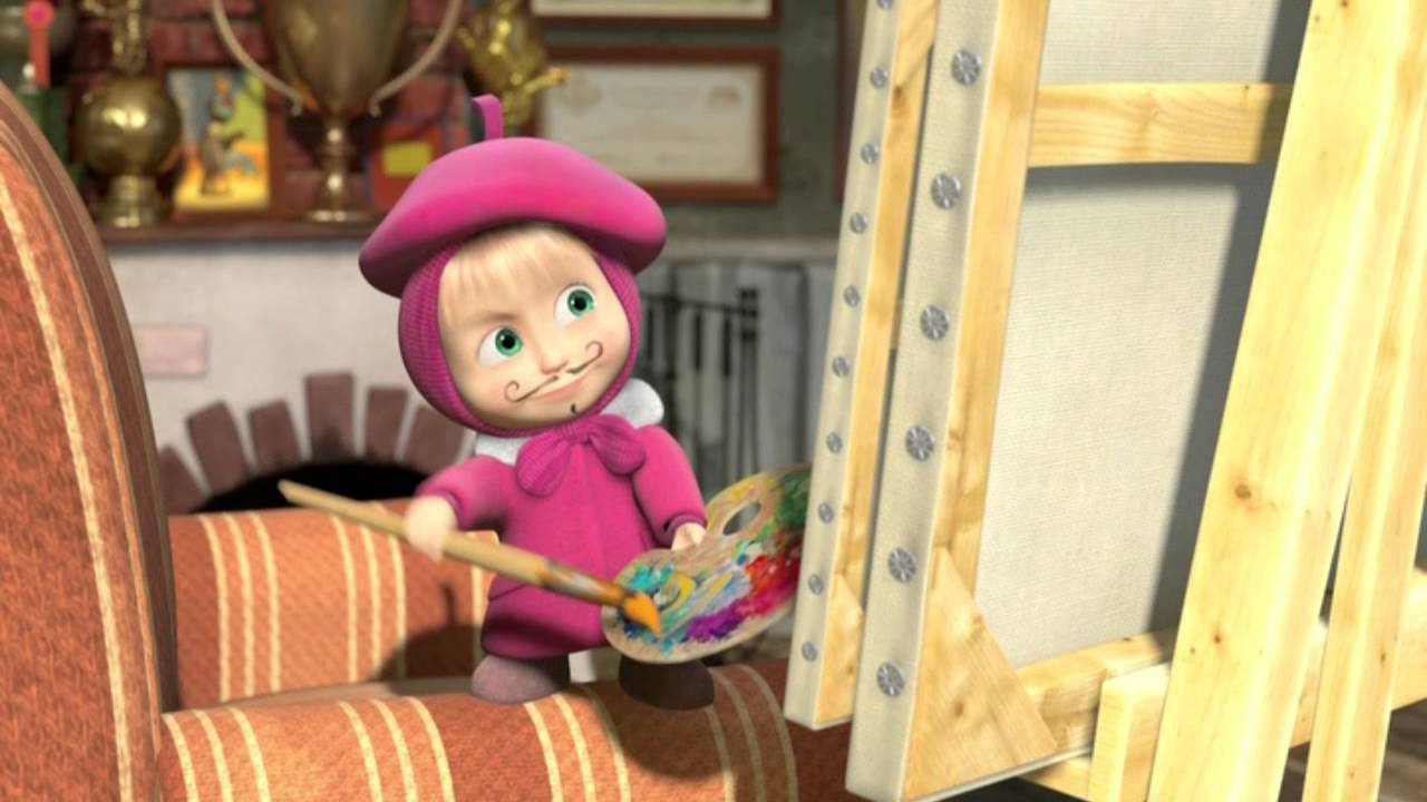 Masha-i-Medved-Kartina-maslom-Uznaesh-CHe-ne-pohozh