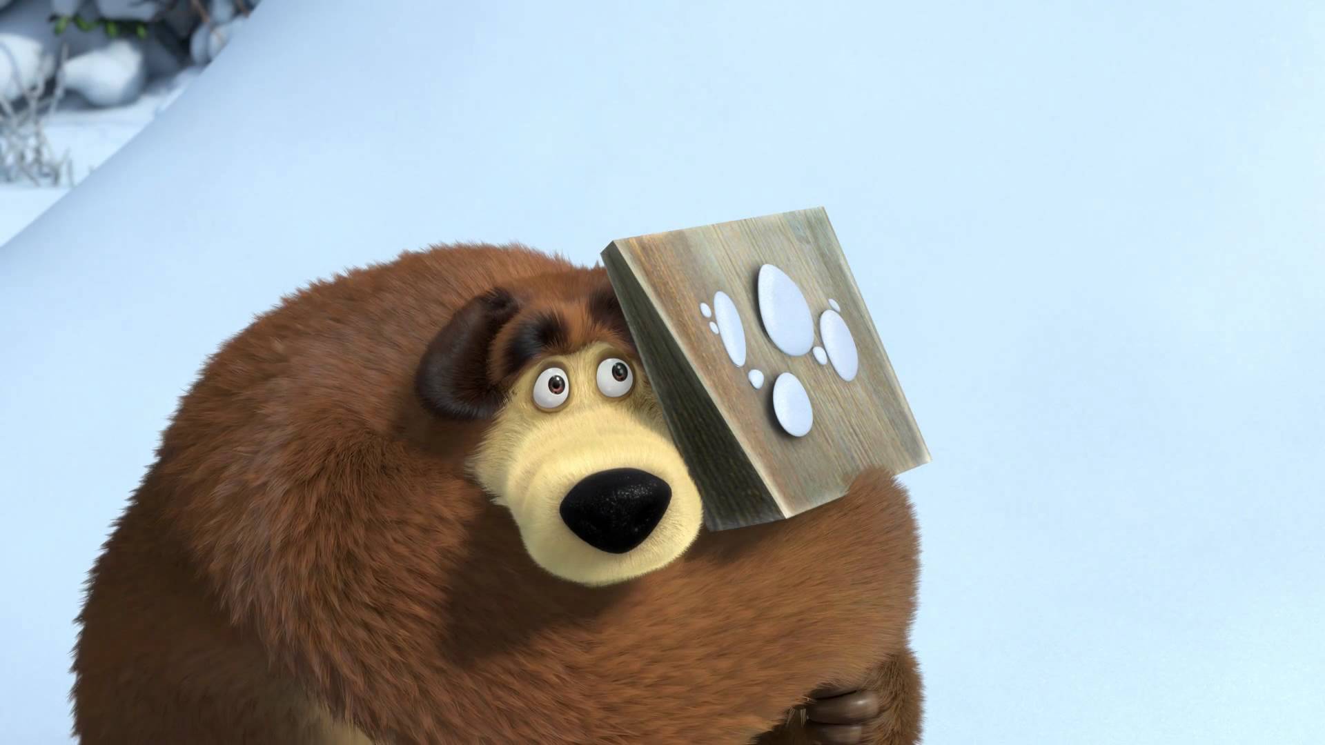 Masha-i-Medved-Sledy-nevidannyh-zverej-Igra-v-snezhki