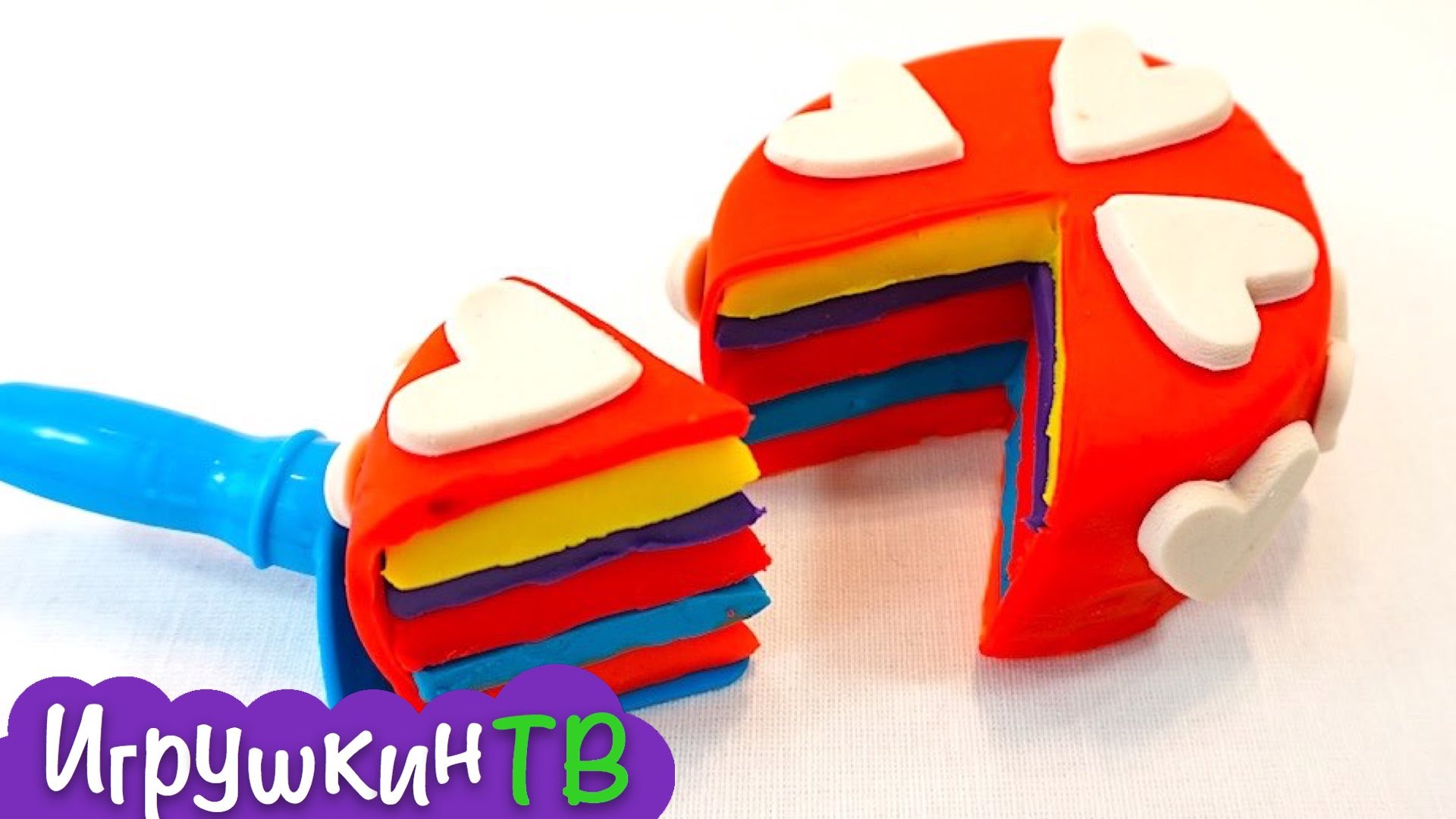 Masha-i-Medved-i-Plastilin-Plei-do.-Masha-delaet-tort-dlya-Mishki-iz-plastilina-Play-doh