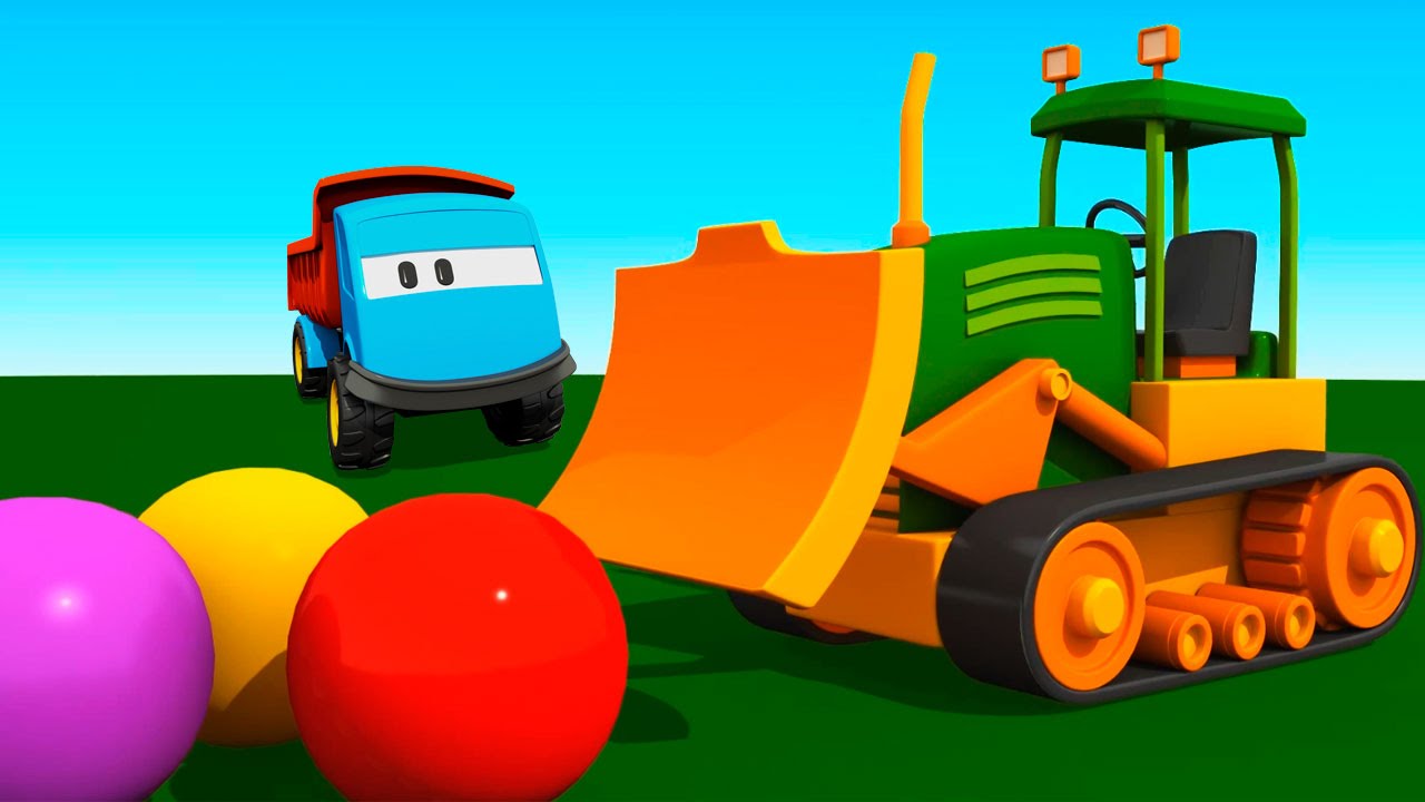 Multfilm-pro-Buldozer.-Uchim-tsveta.-Multik-raskraska-pro-Gruzovichka-Levu