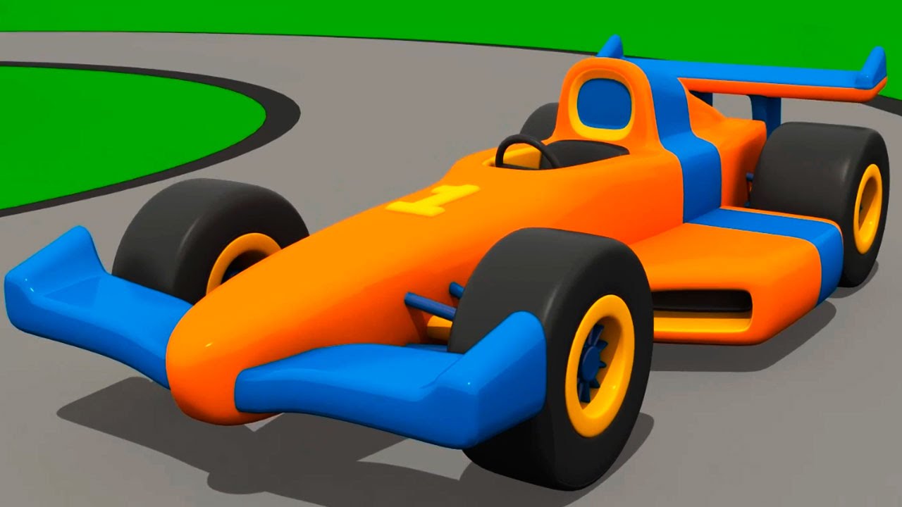 Multfilm-pro-Gonochnuyu-Mashinku.-Uchim-tsveta.-Multik-raskraska-pro-Gruzovichka-Levu