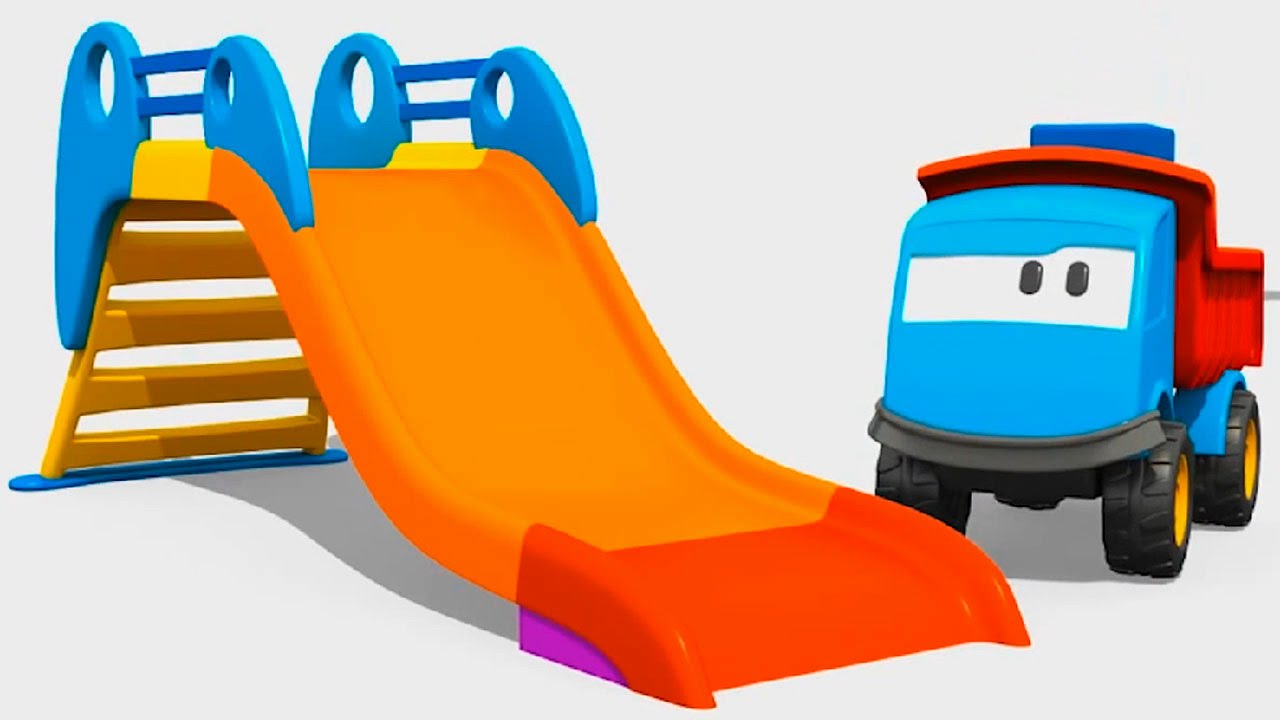 Multfilm-raskraska-Uchim-TSveta-Gruzovichok-Leva-i-Gorka-tsveta-dlya-detej