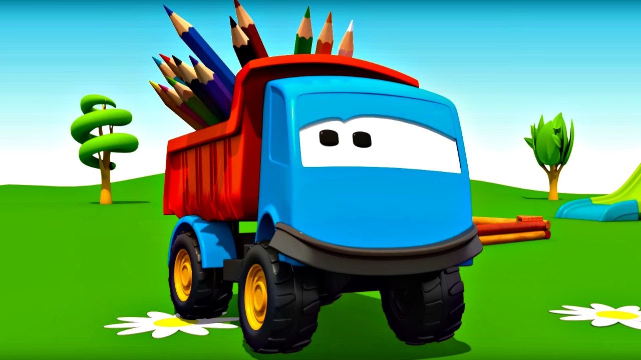 Multfilmy-3d.-Raskraska.-TSveta-dlya-detej.-Gruzovichok-Leva-uchim-tsveta-raskrashivaem-poezd