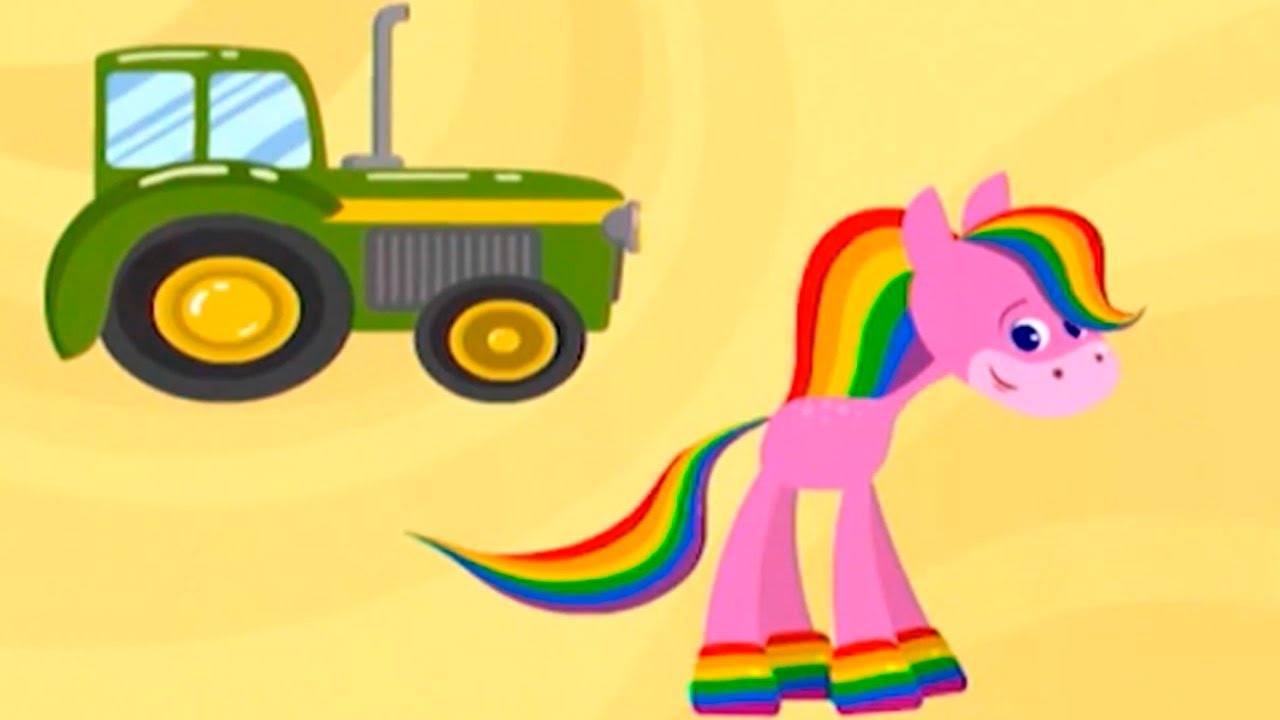Multfilmy-dlya-malyshej-BabyFirstTV-Traktor-Loshadka-Raduga-uchim-tsveta-tsveta-dlya-malyshej