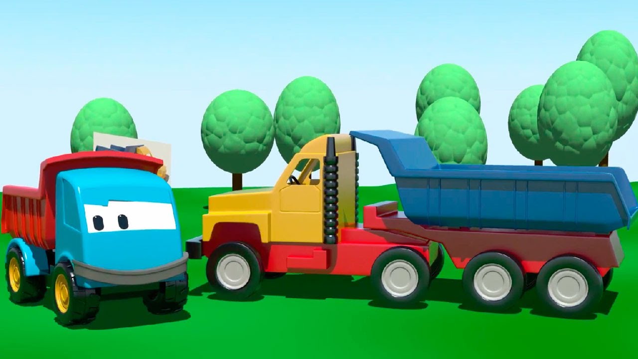 Multfilmy-dlya-malyshej-pro-mashinki-Gruzovichok-Leva-sobiraet-Bolshoj-Gruzovik