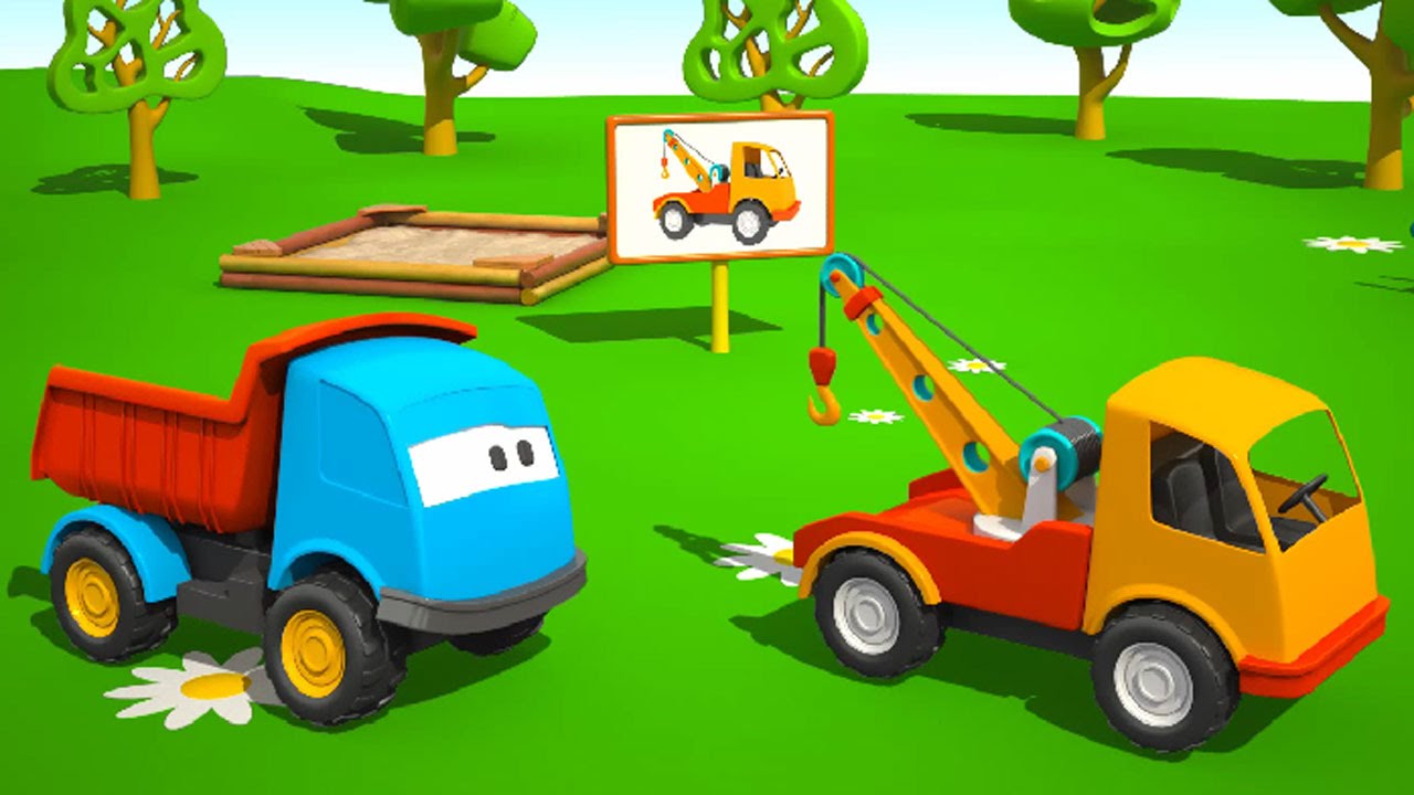 Multfilmy-pro-mashinki-Gruzovichok-Leva-i-Evakuator-multfilm-konstruktor