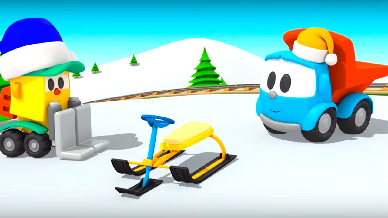 Multik-konstruktor-3D.-Gruzovichok-Le-va-Malysh-i-Snegokat.-Multiki-pro-mashinki