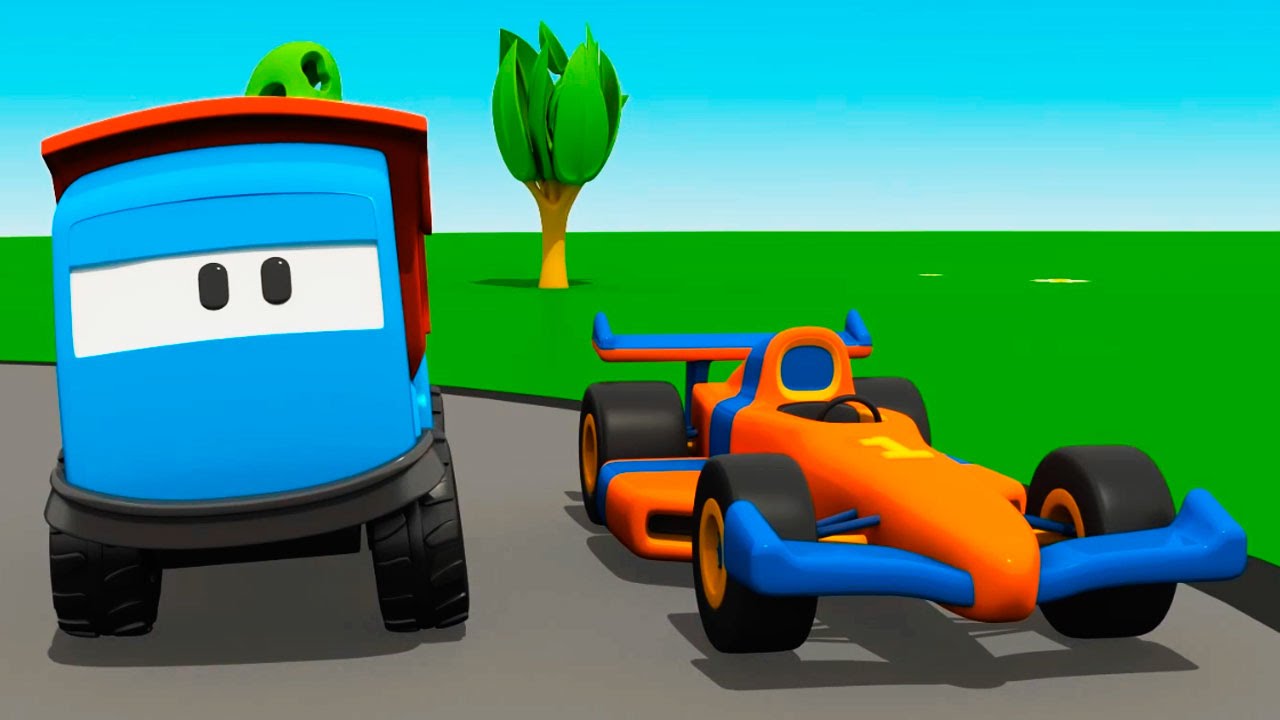 Multik-konstruktor-Gruzovichok-Leva-i-Gonochnaya-Mashina-multiki-pro-mashinki-dlya-detej-ot-2-let