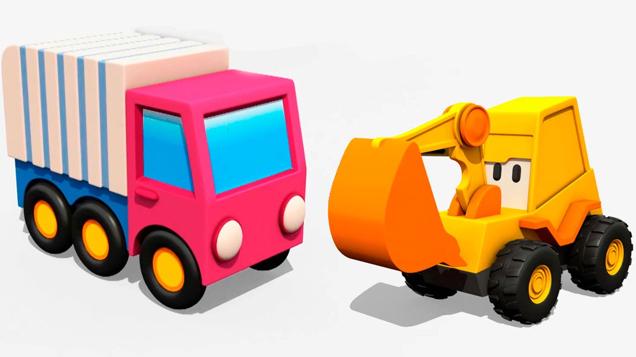 Multiki-dlya-detej-pro-mashinki-multfilm-konstruktor-pro-Musorovoz-multik-pro-Ekskavator-Masyu