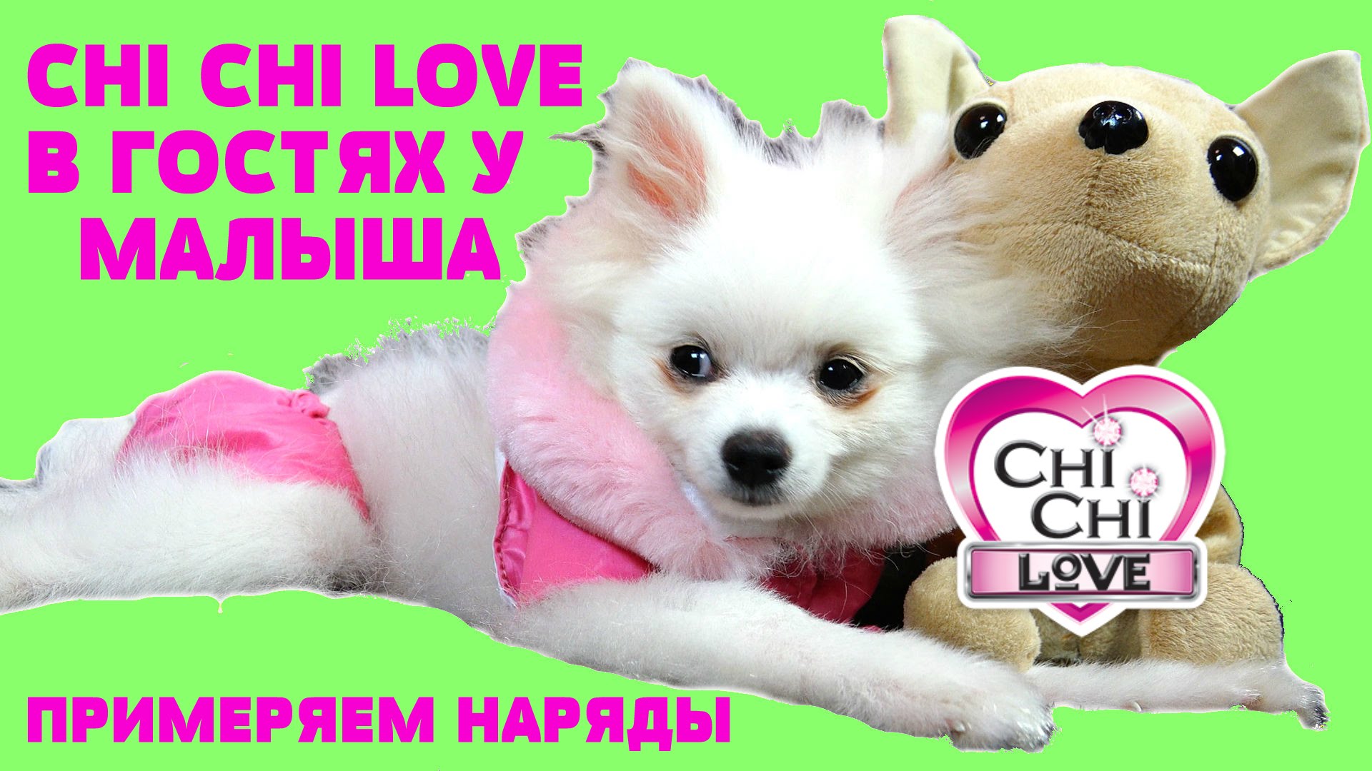 Nyashnyj-pesik-Malysh-igraet-s-drugom.-Primeryaem-odyozhki-ot-CHiCHiLav.-Video-dlya-detej