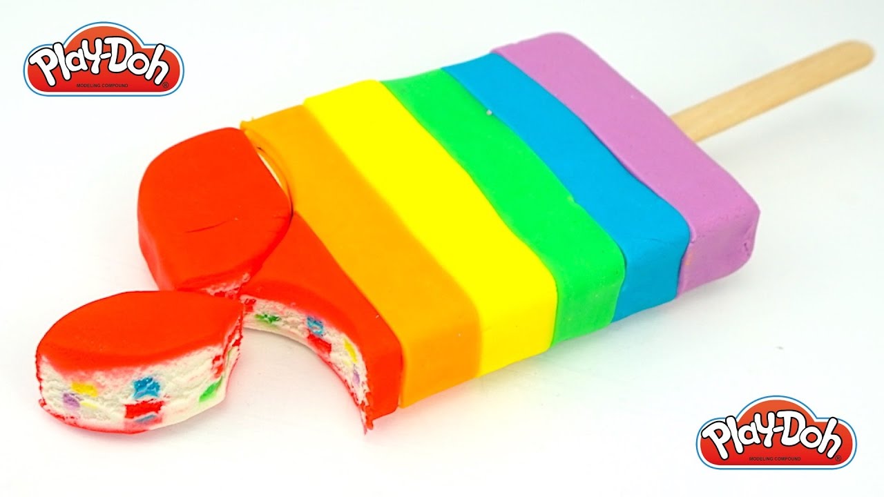 Plastilin-Plei-do-delaem-morozhenoe.-Uchim-tsveta-radugi.-Igrushkin-TV
