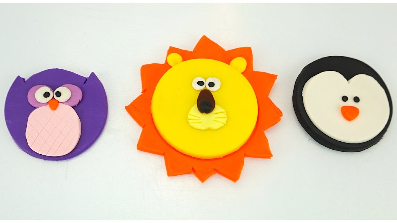 Plastilin-Plei-do-dlya-detei-.-Lepim-Lvenka-Pingvina-i-Sovenka.-Igrushkin-TV