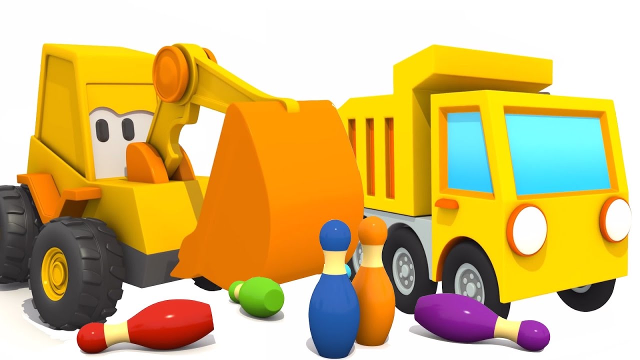 Razvivayushhij-3D-multfilm-Ekskavator-Masya-i-samosval.-Multiki-dlya-detej