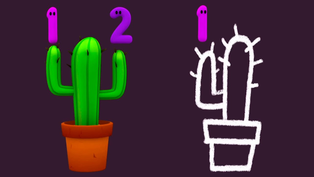 Razvivayushhij-multik-Schitaem-s-Poloj.-Uchimsya-schitat.-Kaktus-s-odnoj-vetochkoj.-TSifry-dlya-detej