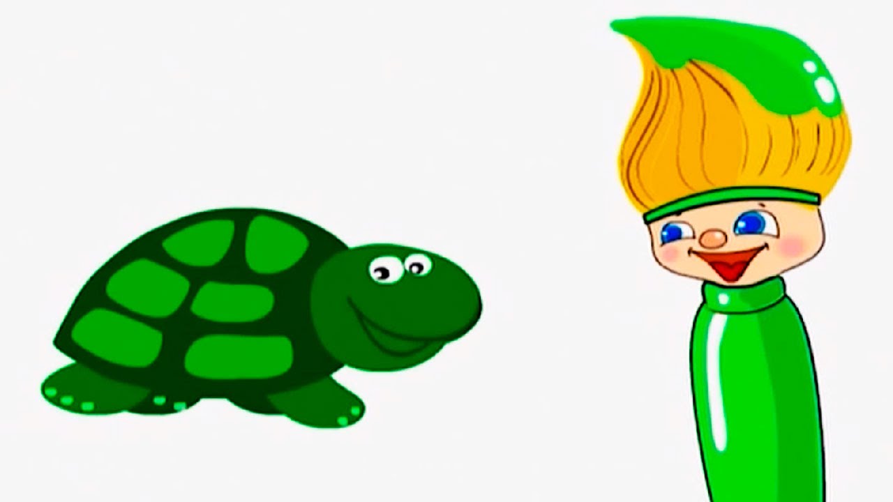 Razvivayushhij-multik-pro-tsveta-Kistochka-Petti-uchim-tsveta-ZELENYJ-multiki-dlya-malyshej